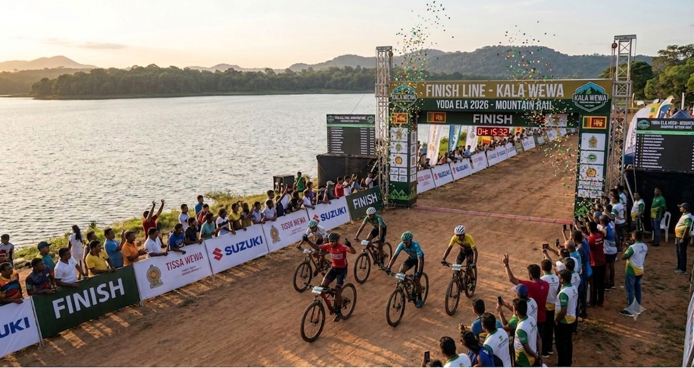 Kala Wewa reservoir finish point